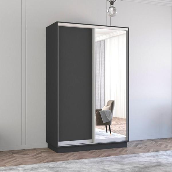 Шкаф Mobildor-Lux ARON P 140 x 60см x 220 / ЛДСП / Antracit photo 3