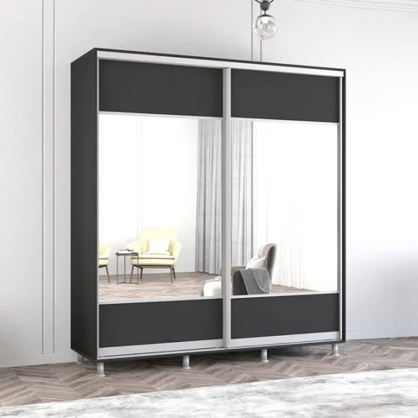 Шкаф Mobildor-Lux ARON P K1 190 x 60см x 200 / ЛДСП / Antracit photo 2