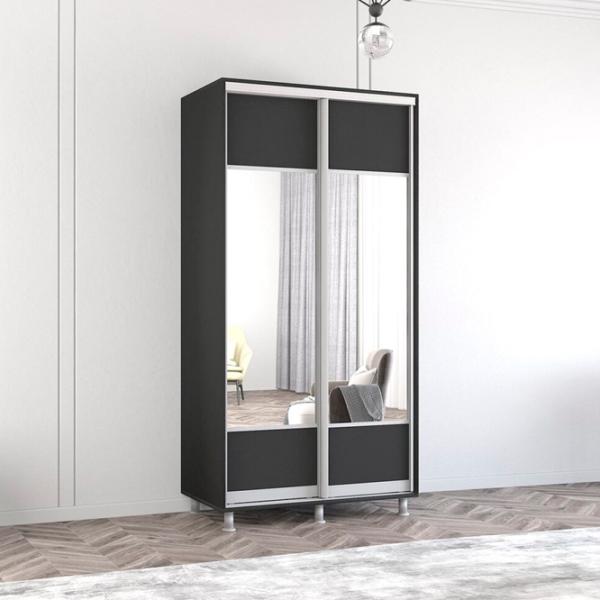 Шкаф Mobildor-Lux ARON P K1 100 x 60см x 220 / ЛДСП / Antracit photo 2