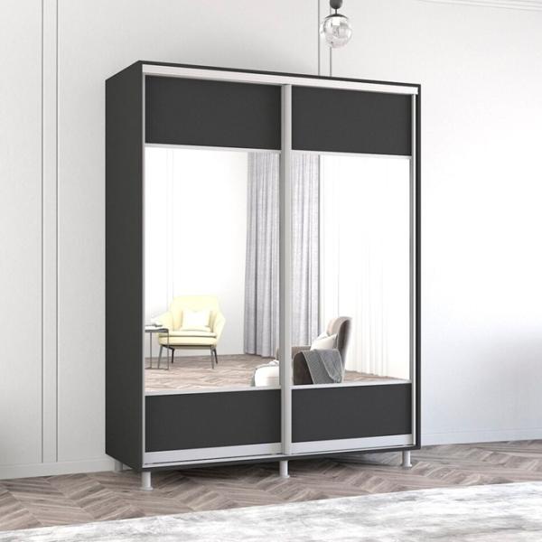 Шкаф Mobildor-Lux ARON P K1 170 x 60см x 220 / ЛДСП / Antracit photo 2