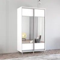 Dulap Mobildor-Lux ARON P K1 140 x 60 x 210 / PAL / Alb photo 3