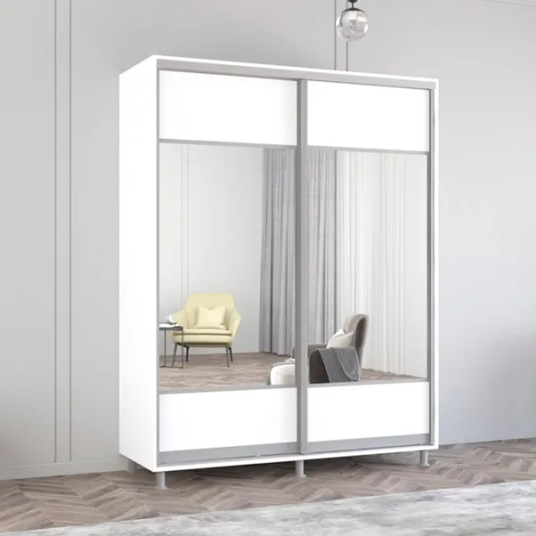 Dulap Mobildor-Lux ARON P K1 180 x 60 x 210 / PAL / Alb photo 2