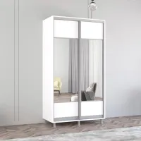 Dulap Mobildor-Lux ARON P K1 110 x 60 x 240 / PAL / Alb photo 2