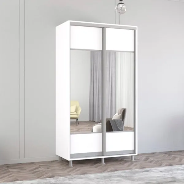 Шкаф Mobildor-Lux ARON P K1 120 x 60см x 240 / ЛДСП / Белый photo 2