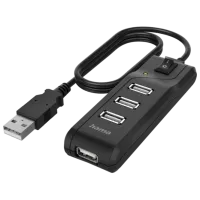 Адаптер Hama 200118 USB Type-A / Черный