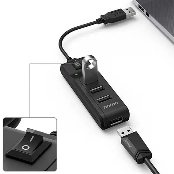 Adaptor Hama 200118 USB Type-A / Black photo 4