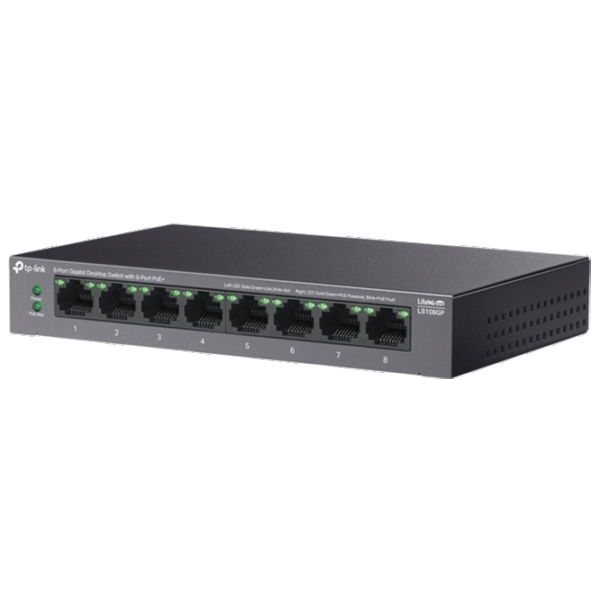 Коммутатор TP-Link LS108GP Черный photo 1 Коммутатор TP-Link LS108GP Черный photo 1
