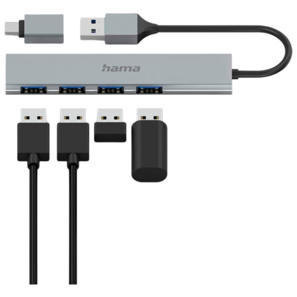 Адаптер Hama 200141 USB Type-A / Серебряный photo 4