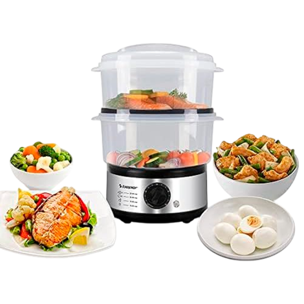 Aparat de gătit cu aburi Beper BC.261 500 W / Black-Silver photo 3
