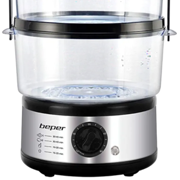 Aparat de gătit cu aburi Beper BC.261 500 W / Black-Silver photo 4