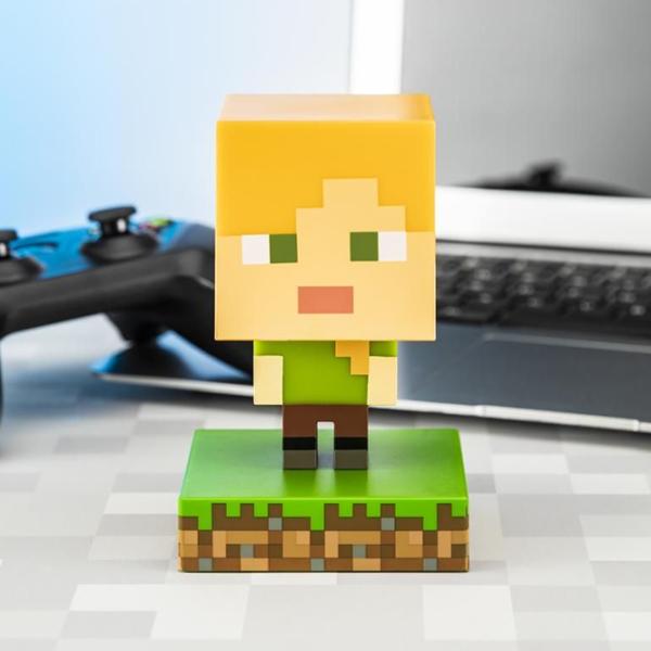 Настольная лампа фан Paladone Minecraft Alex Icon Light V3 Разноцветный photo 2