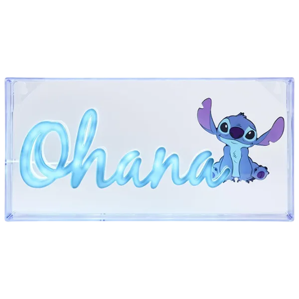 Lampă de noapte Paladone Stitch Ohana Transparent photo 1 Lampă de noapte Paladone Stitch Ohana Transparent photo 1