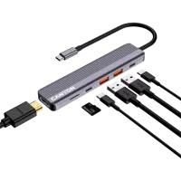 Adaptor Canyon DS-17 USB Type-C / Silver photo 3