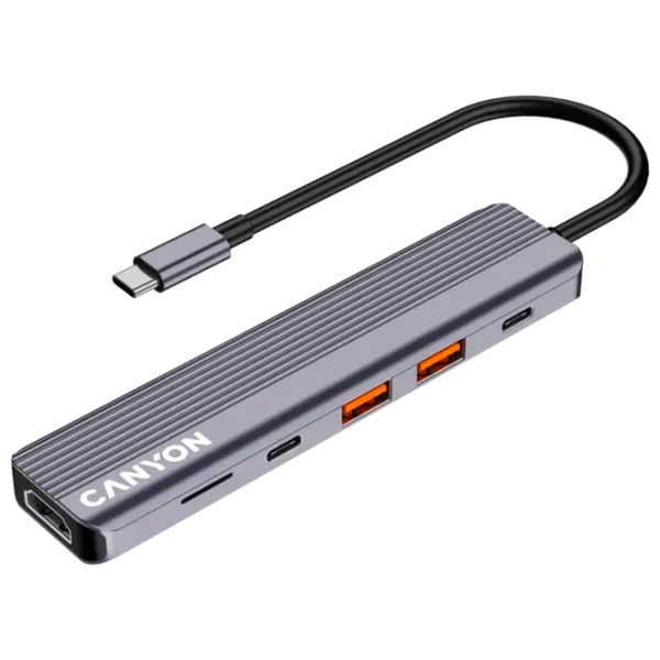 Adaptor Canyon DS-17 USB Type-C / Silver photo 4