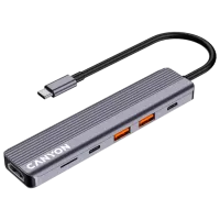 Adaptor Canyon DS-17 USB Type-C / Silver photo 4