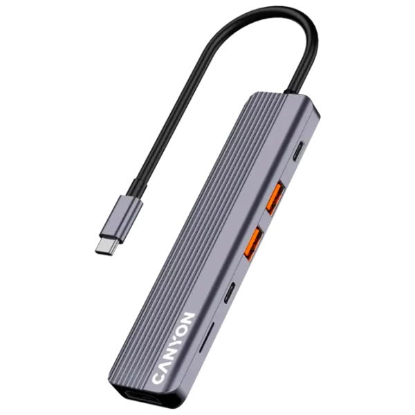 Adaptor Canyon DS-17 USB Type-C / Silver photo 5