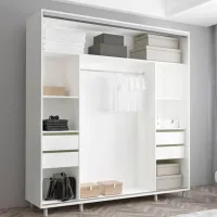 Dulap Mobildor-Lux ARON S K1 200 x 60 x 240 / PAL / Alb photo 2