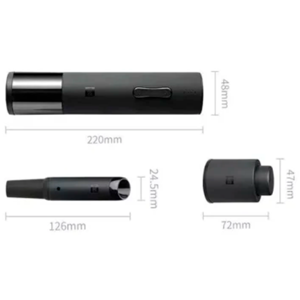 Set desfacător de vin Xiaomi Huohou Electric Wine Opener Set Deluxe HU0090  / Black photo 2