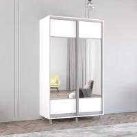 Dulap Mobildor-Lux ARON S K1 140 x 60 x 200 / PAL / Alb photo 2