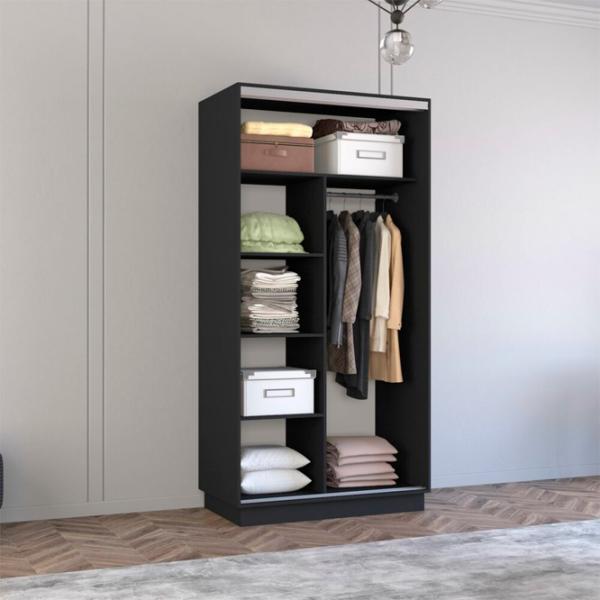 Dulap Mobildor-Lux Fox 170 x 60 x 220 / PAL / Antracite photo 2 Dulap Mobildor-Lux Fox 170 x 60 x 220 / PAL / Antracite photo 2