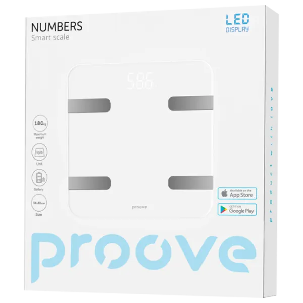 Cântar de podea Proove Numbers 180 kg / White photo 5