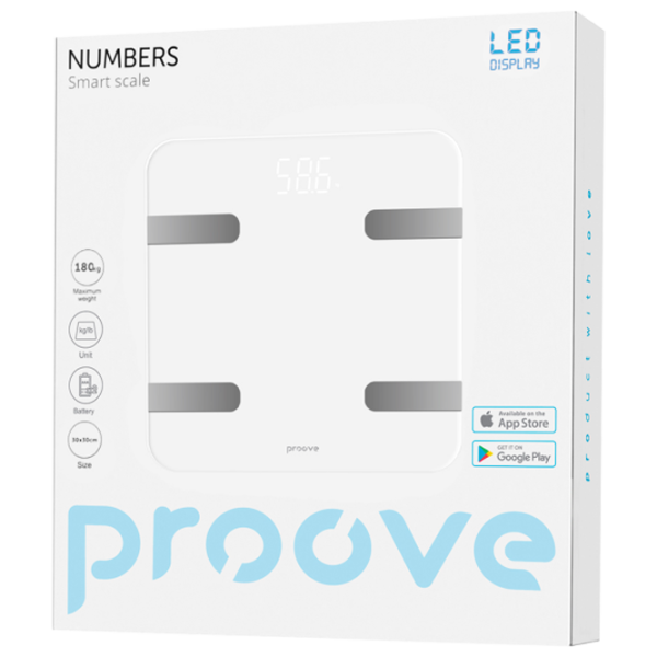 Cântar de podea Proove Numbers 180 kg / White photo 5