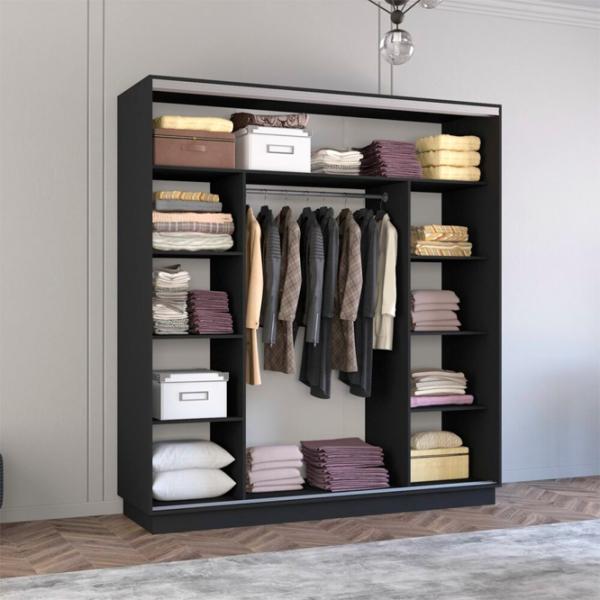 Dulap Mobildor-Lux Fox 210 x 60 x 200 / PAL / Antracite photo 2