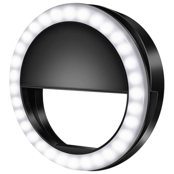 Lampă circulară Cellularline Selfie Ring Pocket  Black photo 1