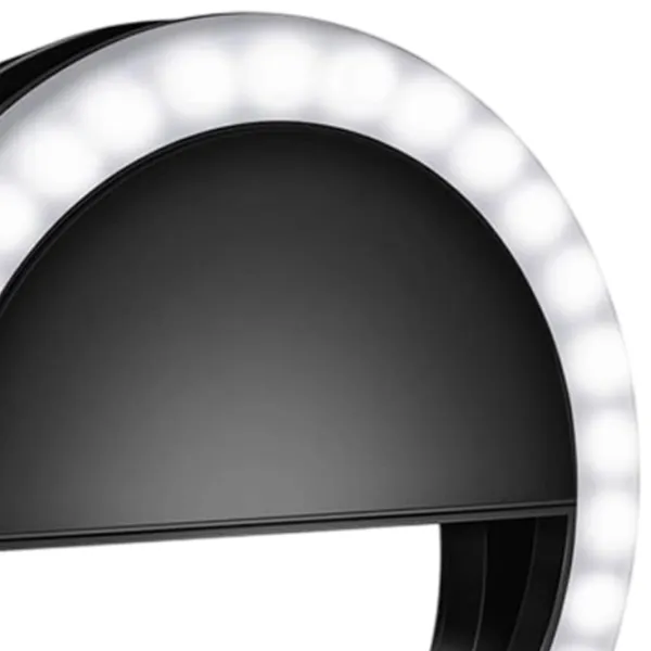 Lampă circulară Cellularline Selfie Ring Pocket  Black photo 2