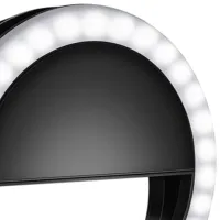 Lampă circulară Cellularline Selfie Ring Pocket Black photo 2