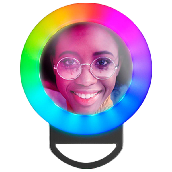 Lampă circulară Cellularline Selfie Ring Pocket  Black photo 1
