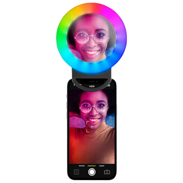 Lampă circulară Cellularline Selfie Ring Pocket  Black photo 2