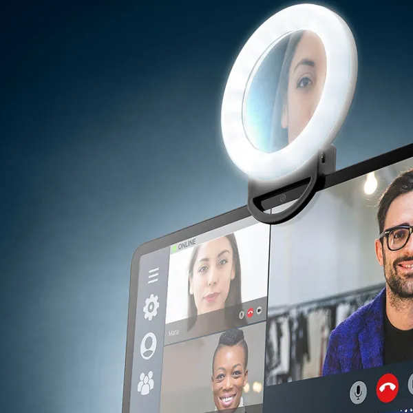 Lampă circulară Cellularline Selfie Ring Pocket  Black photo 5