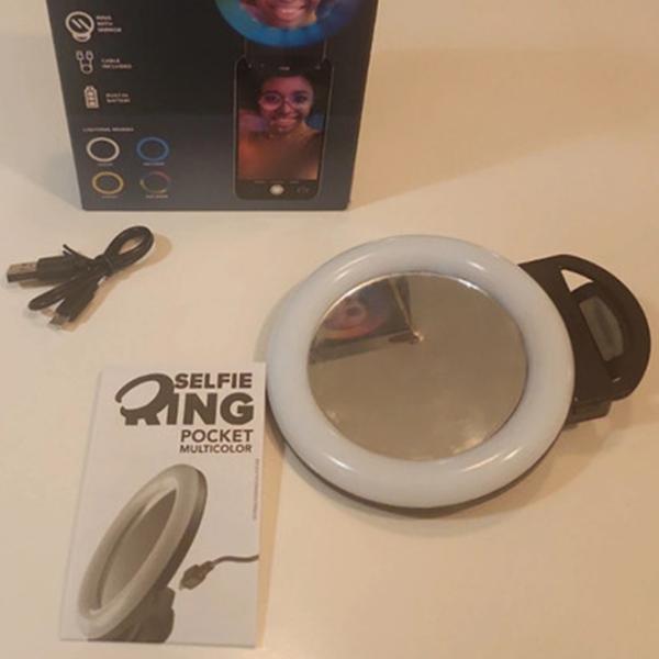 Lampă circulară Cellularline Selfie Ring Pocket  Black photo 8