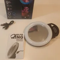 Lampă circulară Cellularline Selfie Ring Pocket Black photo 8