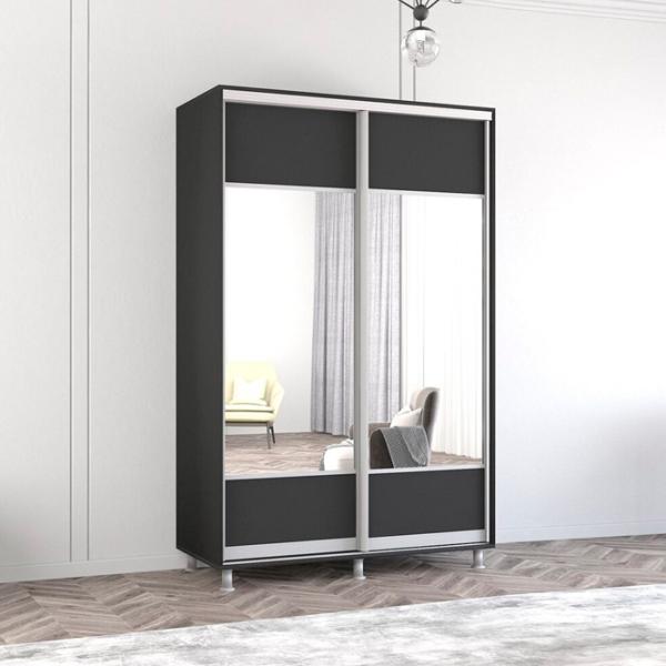 Шкаф Mobildor-Lux ARON S K1 150 x 60см x 210 / ЛДСП / Antracit photo 2