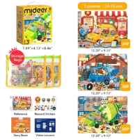 Puzzle Mideer Transportul urban 3+/ Numărul de piese: 89 photo 2
