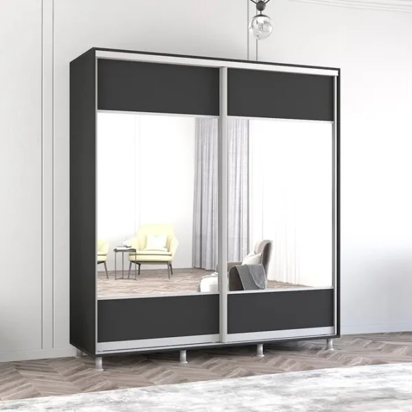 Dulap Mobildor-Lux ARON S K1 200 x 60 x 220 / PAL / Antracit photo 3