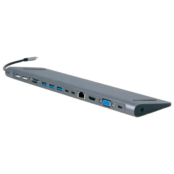 Адаптер Hub Cablexpert A-CM-COMBO9-02 USB Type-C / Серебряный photo 2