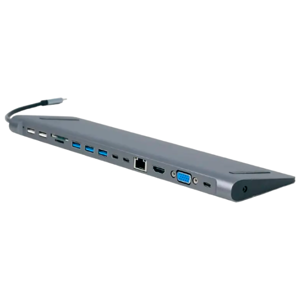 Адаптер Hub Cablexpert A-CM-COMBO9-02 USB Type-C / Серебряный photo 2