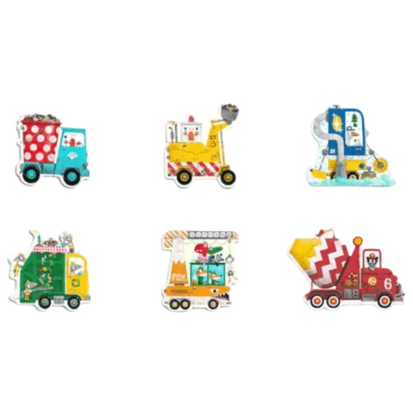 Puzzle Mideer Construction Vehicles 2+/ Количество деталей: 22 photo 1