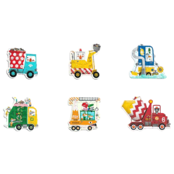 Puzzle Mideer Construction Vehicles 2+/ Количество деталей: 22 photo 1