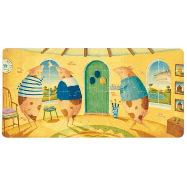 Puzzle Mideer Three Little Pigs 3+/ Количество деталей: 36 photo 1