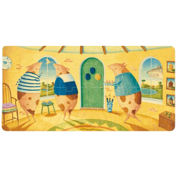 Puzzle Mideer Three Little Pigs 3+/ Количество деталей: 36 photo 1