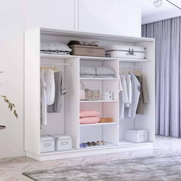 Dulap Mobildor-Lux Fox 260 x 60 x 240 / PAL / Alb photo 2