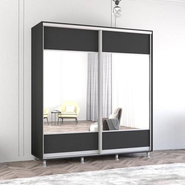 Шкаф Mobildor-Lux ARON S K1 200 x 60см x 240 / ЛДСП / Antracit photo 2