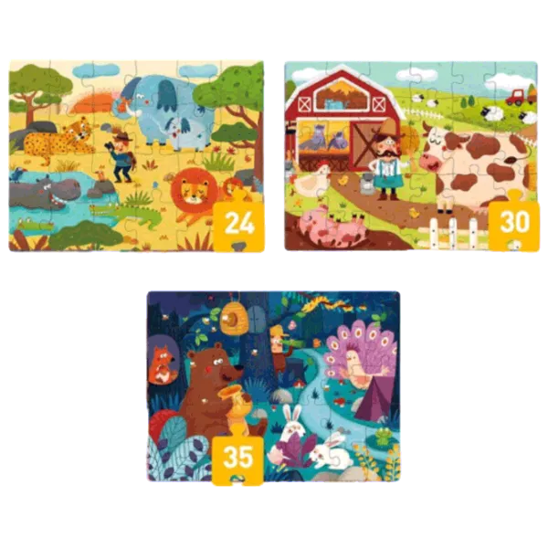 Puzzle Mideer Scenes from Animal Life 3+/ Количество деталей: 89  photo 1