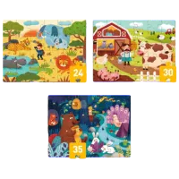 Puzzle Mideer Scenes from Animal Life 3+/ Numărul de piese: 89 