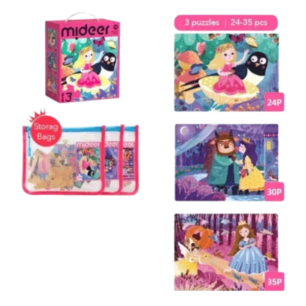 Puzzle Mideer Princesses from Stories 3+/ Количество деталей: 89  photo 2