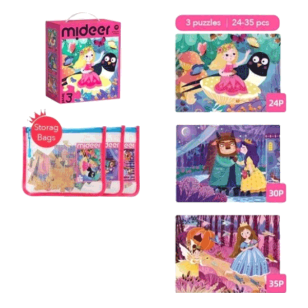 Puzzle Mideer Princesses from Stories 3+/ Количество деталей: 89  photo 2